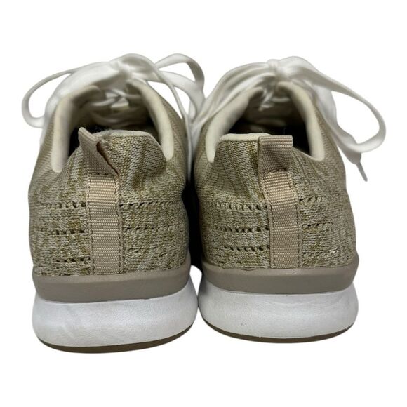 Easy Spirit Ferran Women's Knit Lace-up Tan Gold Metallic Sneakers 11 - Picture 5 of 6